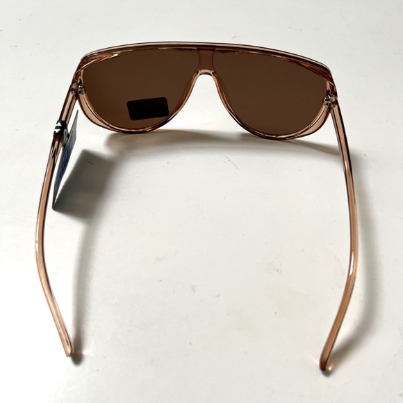 New Original TRUE RELIGION Aviator Shield Sunglasses Acetate Transparent Brown main image 4